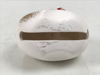 Japanese Clay Bell Dorei Dog Vtg Tsuchi-Suzu Zodiac Animal White Red DR692-AD - Dorei-chidorivintage.com
