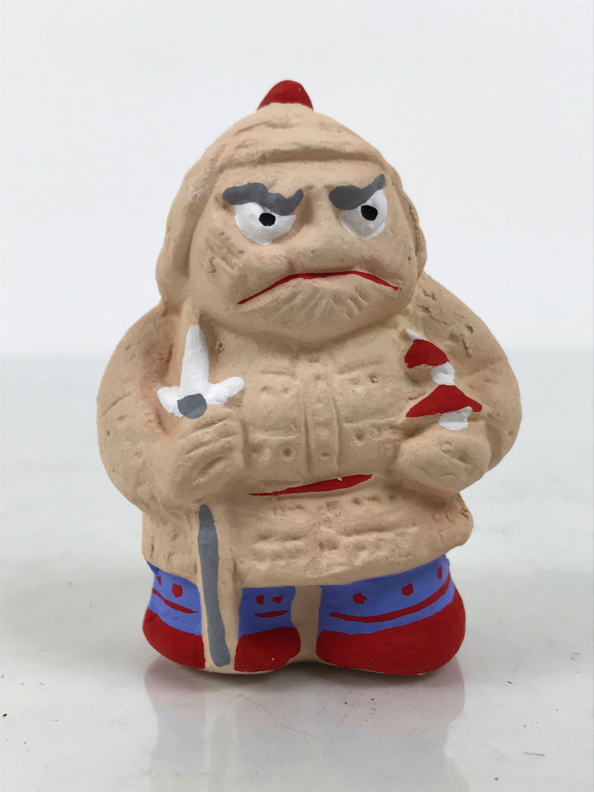 Japanese Clay Bell Dorei Bishamonten Vtg Tsuchi-Suzu Seven Lucky Gods DR696-AD - Dorei-chidorivintage.com