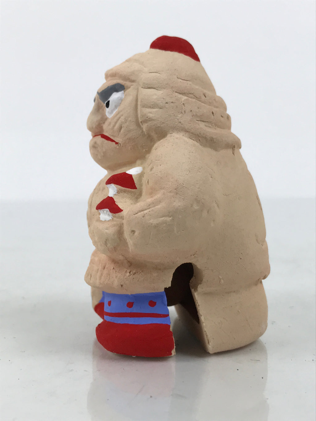 Japanese Clay Bell Dorei Bishamonten Vtg Tsuchi-Suzu Seven Lucky Gods DR696-AD - Dorei-chidorivintage.com