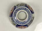 Japanese Porcelain Rice Bowl Chawan Vtg White Blue Red Floral Bird Lattice Y616-KT - Bowl-chidorivintage.com