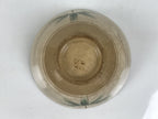 Japanese Ceramic Rice Bowl Chawan Vtg Bamboo Leaf Beige Crackle Pottery Y619-KT - Bowl-chidorivintage.com
