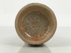 Japanese Shino Ceramic Sake Bottle Tokkuri Vtg Bamboo Brown Orange White TS931-KT - Sake Bottle-chidorivintage.com