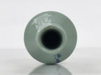 Japanese Porcelain Sake Bottle Tokkuri Vtg Celadon Green Shirayuki Naniwa TS932-KT - Sake Bottle-chidorivintage.com