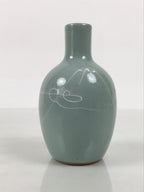 Japanese Porcelain Sake Bottle Tokkuri Celadon Green Kikumasamune Mt.Fuji TS933-KT - Sake Bottle-chidorivintage.com