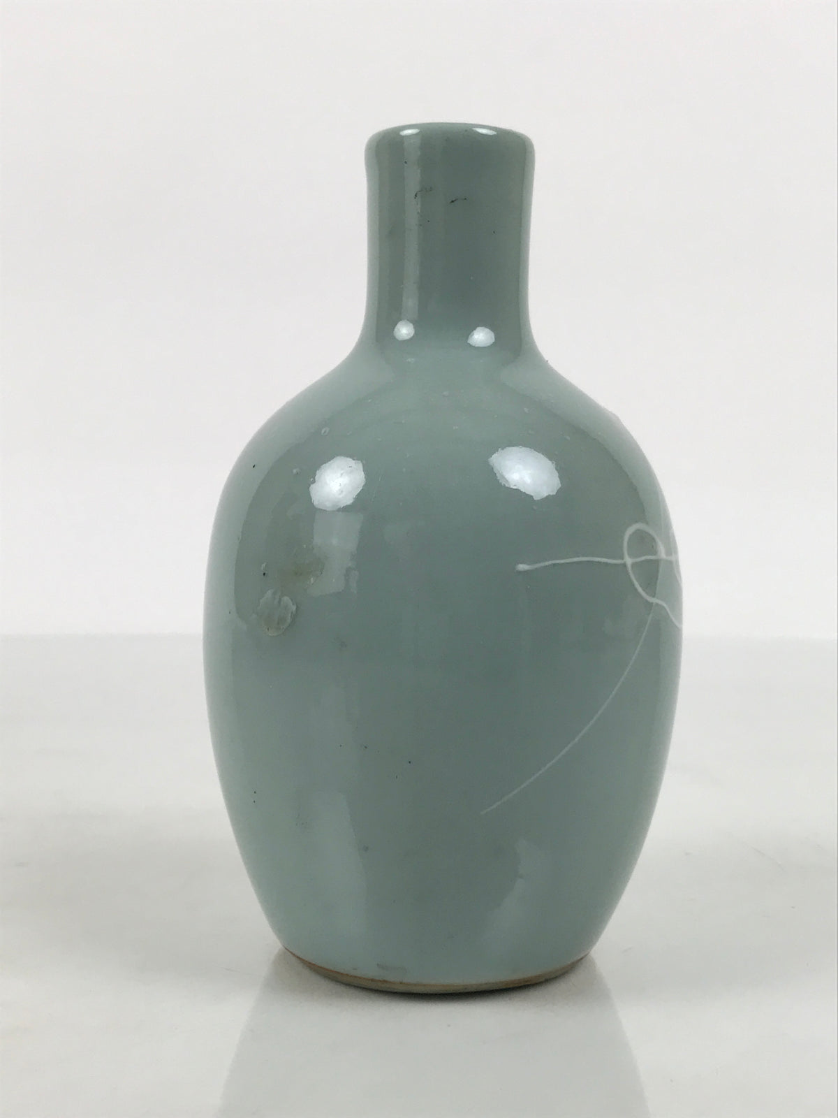 Japanese Porcelain Sake Bottle Tokkuri Celadon Green Kikumasamune Mt.Fuji TS933-KT - Sake Bottle-chidorivintage.com