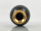 Japanese Ceramic Sake Bottle Tokkuri Vtg Dark Brown Gold Round Rokurome TS936-KT - Sake Bottle-chidorivintage.com