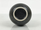 Japanese Ceramic Sake Bottle Tokkuri Vtg Dark Brown Gold Round Rokurome TS936-KT - Sake Bottle-chidorivintage.com
