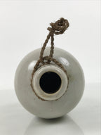 Japanese Ceramic Sake Bottle Tokkuri Vtg Gray Shimizu-no-Jirocho Souvenir TS928-KT - Sake Bottle-chidorivintage.com