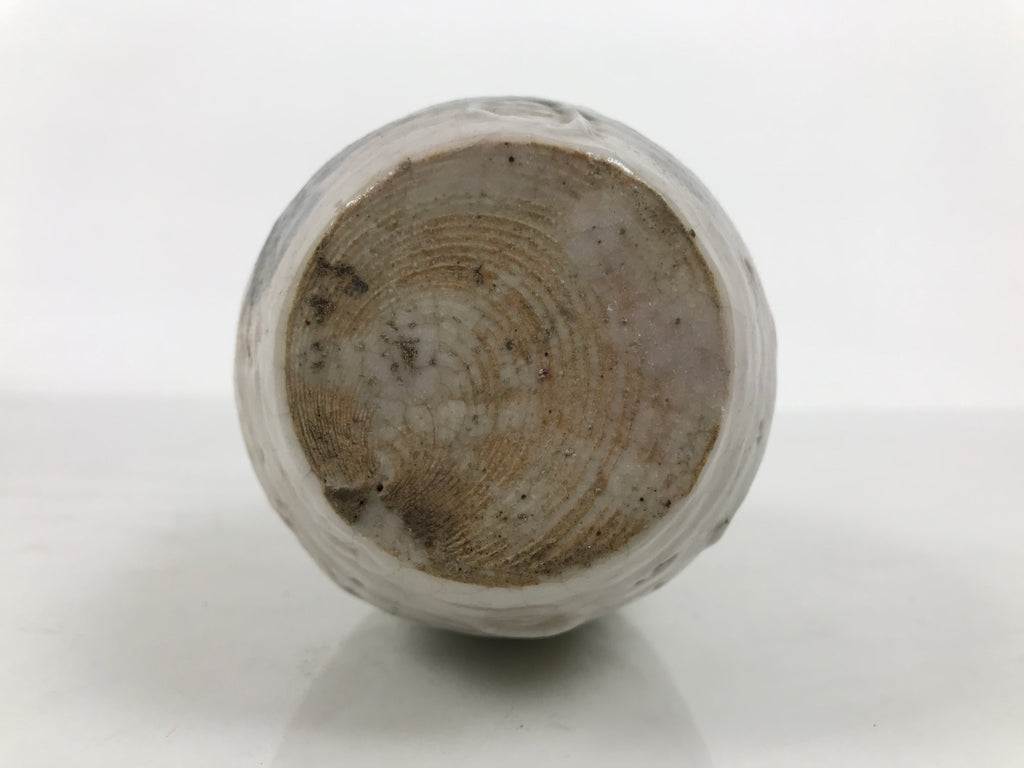 Japanese Ceramic Sake Bottle Tokkuri Vtg Drama Brown White Crackle Glaze TS927-KT - Sake Bottle-chidorivintage.com