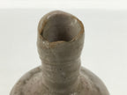 Japanese Ceramic Sake Bottle Tokkuri Vtg Drama Brown White Crackle Glaze TS927-KT - Sake Bottle-chidorivintage.com