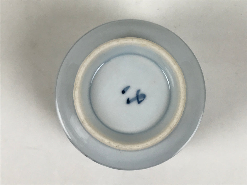 Japanese Sometsuke Porcelain Teacup Vtg Pottery Yunomi White Blue Floral TC643-KT - Teacup-chidorivintage.com