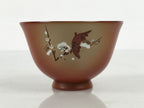 Japanese Tokoname Ware Ceramic Teacup Pottery Yunomi Plum Blossom White TC637-KT - Teacup-chidorivintage.com