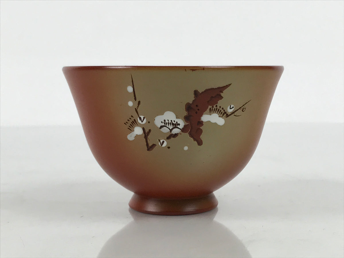 Japanese Tokoname Ware Ceramic Teacup Pottery Yunomi Plum Blossom White TC638-KT - Teacup-chidorivintage.com