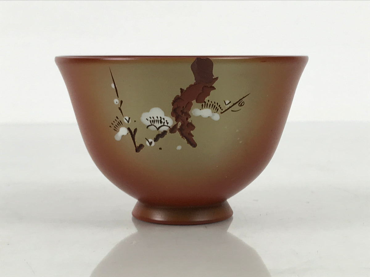 Japanese Tokoname Ware Ceramic Teacup Pottery Yunomi Plum Blossom White TC641-KT - Teacup-chidorivintage.com