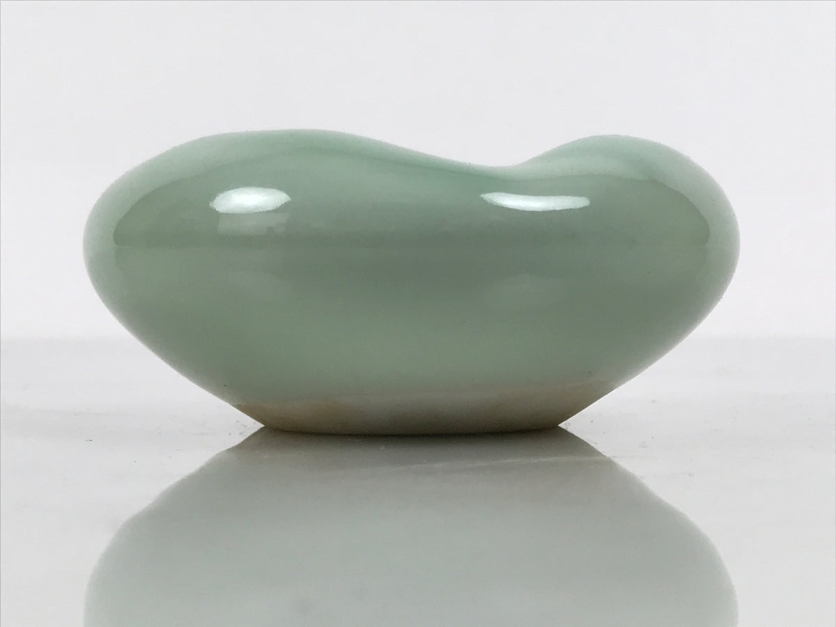 Japanese Porcelain Small Dish Vtg Kobachi Sado Futaoki Celadon Green Glaze Y591-KT - Bowl-chidorivintage.com