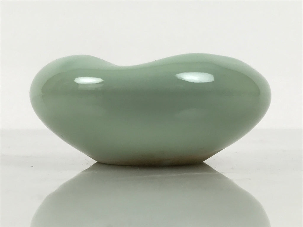 Japanese Porcelain Small Dish Vtg Kobachi Sado Futaoki Celadon Green Glaze Y591-KT - Bowl-chidorivintage.com