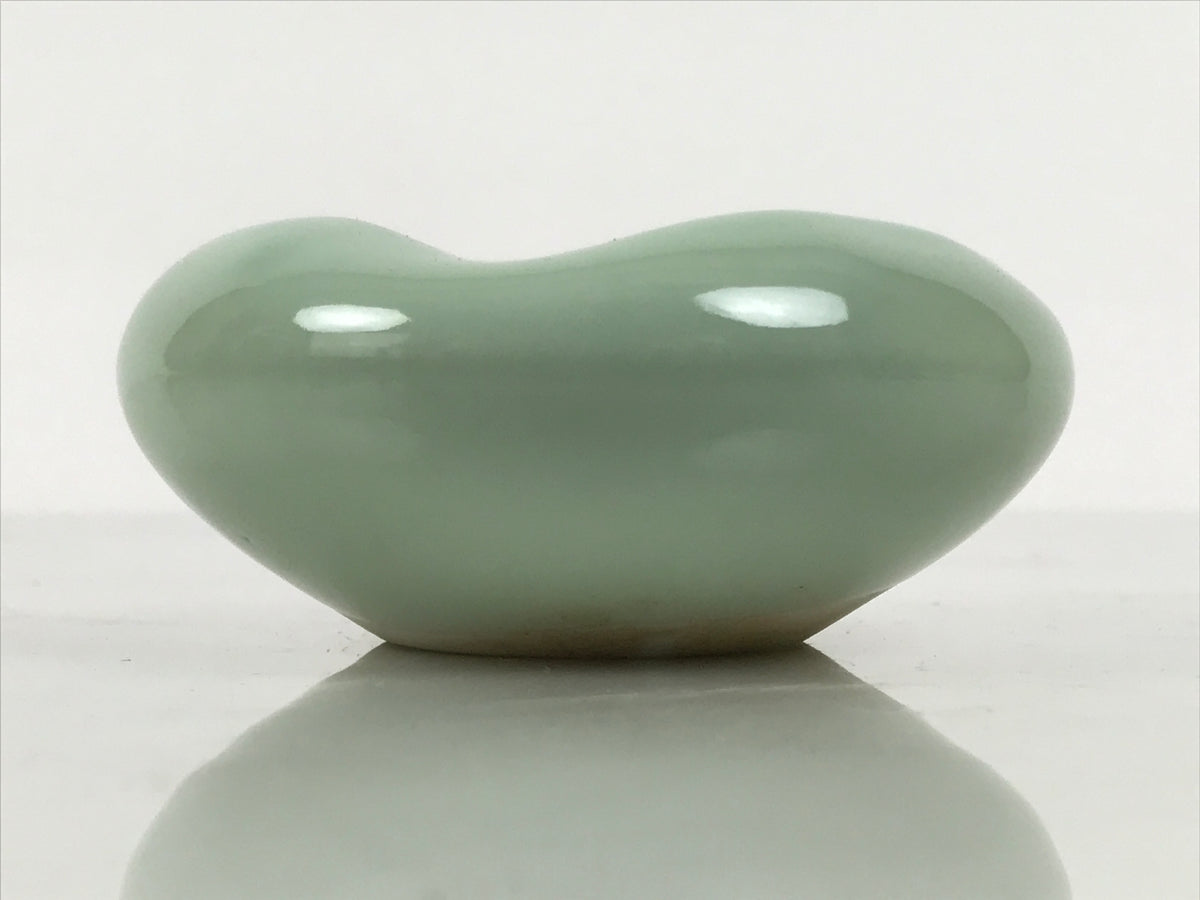 Japanese Porcelain Small Dish Vtg Kobachi Sado Futaoki Celadon Green Glaze Y591-KT - Bowl-chidorivintage.com