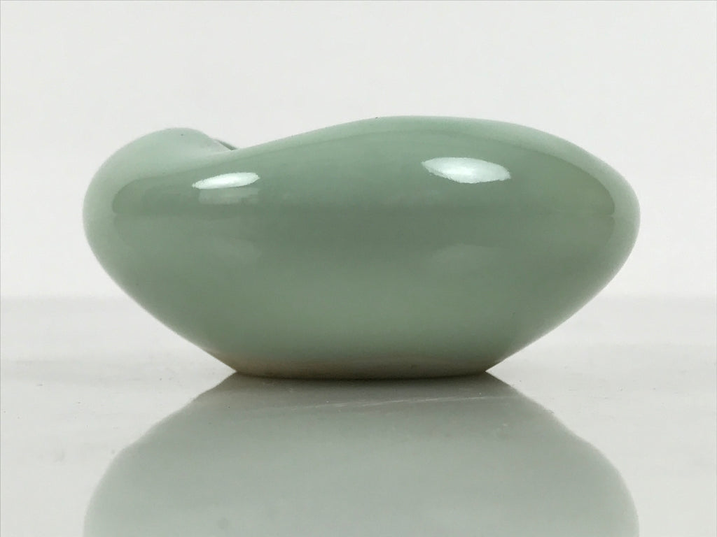 Japanese Porcelain Small Dish Vtg Kobachi Sado Futaoki Celadon Green Glaze Y591-KT - Bowl-chidorivintage.com