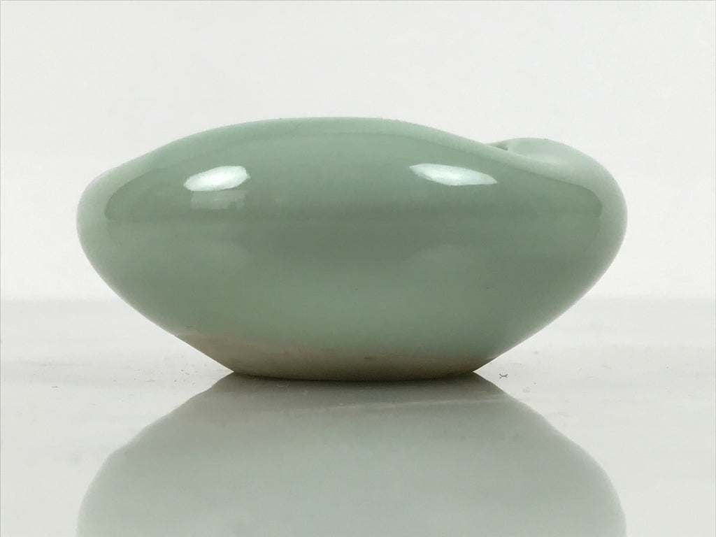 Japanese Porcelain Small Dish Vtg Kobachi Sado Futaoki Celadon Green Glaze Y591-KT - Bowl-chidorivintage.com