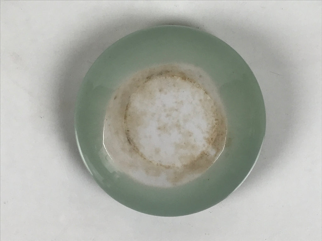 Japanese Porcelain Small Dish Vtg Kobachi Sado Futaoki Celadon Green Glaze Y591-KT - Bowl-chidorivintage.com