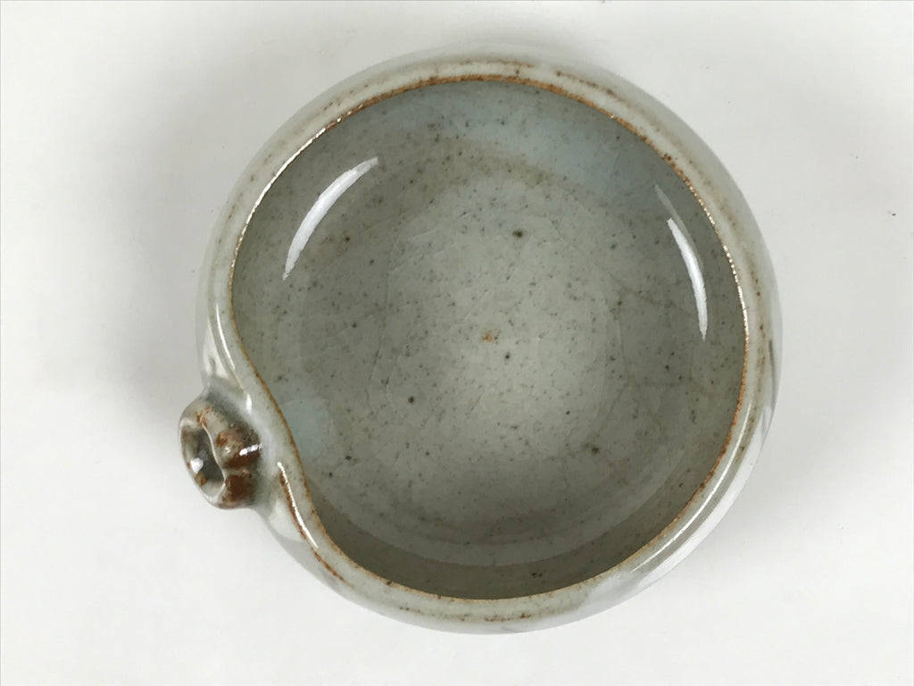 Japanese Ceramic Small Dish Vtg Kobachi Bowl Gray White Plum Blossoms Y592-KT - Bowl-chidorivintage.com