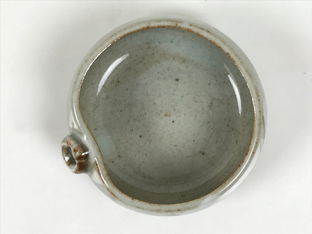 Japanese Ceramic Small Dish Vtg Kobachi Bowl Gray White Plum Blossoms Y592-KT - Bowl-chidorivintage.com