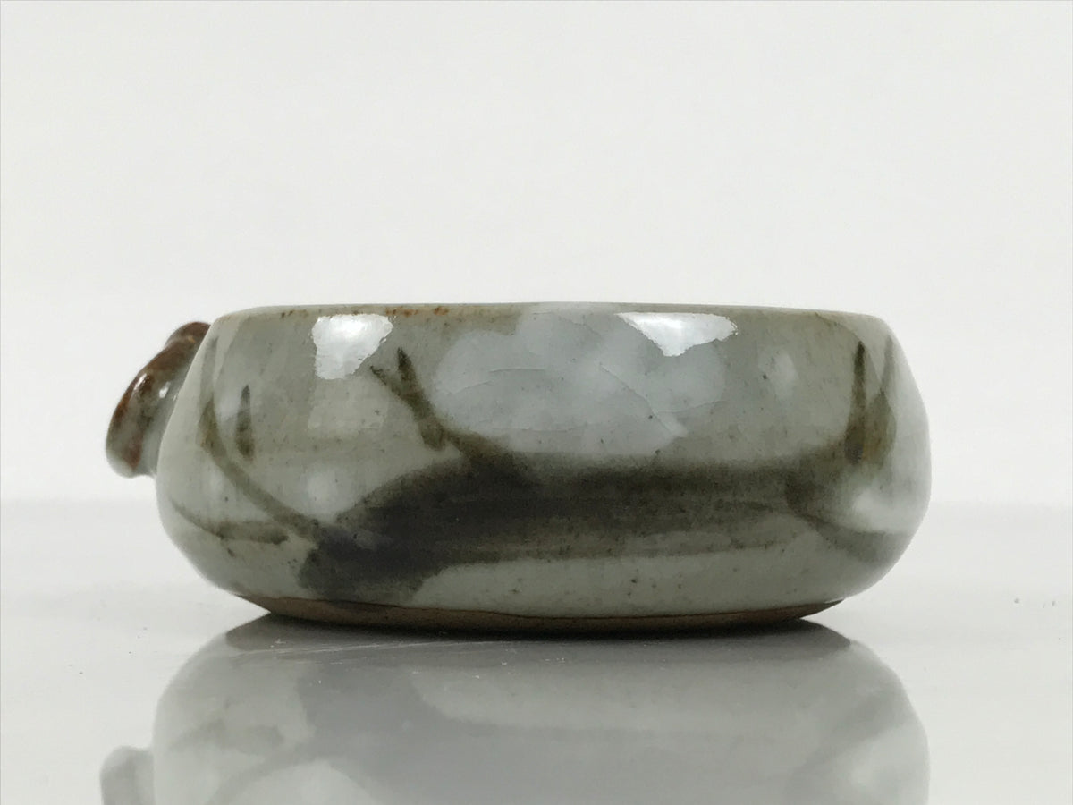 Japanese Ceramic Small Dish Vtg Kobachi Bowl Gray White Plum Blossoms Y592-KT - Bowl-chidorivintage.com