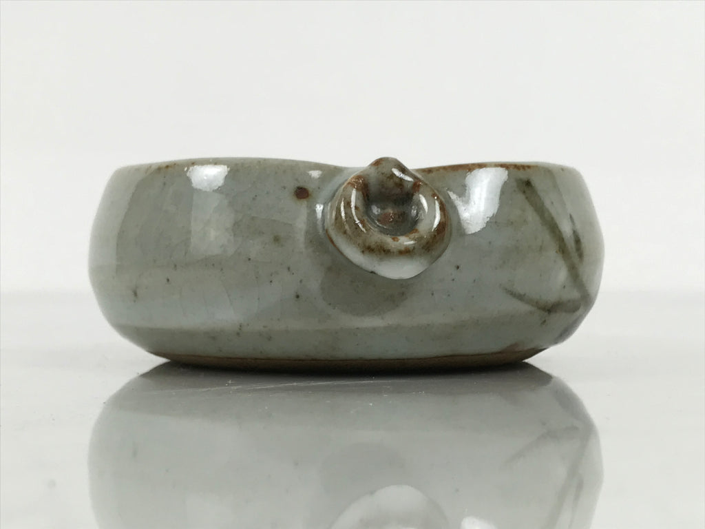 Japanese Ceramic Small Dish Vtg Kobachi Bowl Gray White Plum Blossoms Y592-KT - Bowl-chidorivintage.com