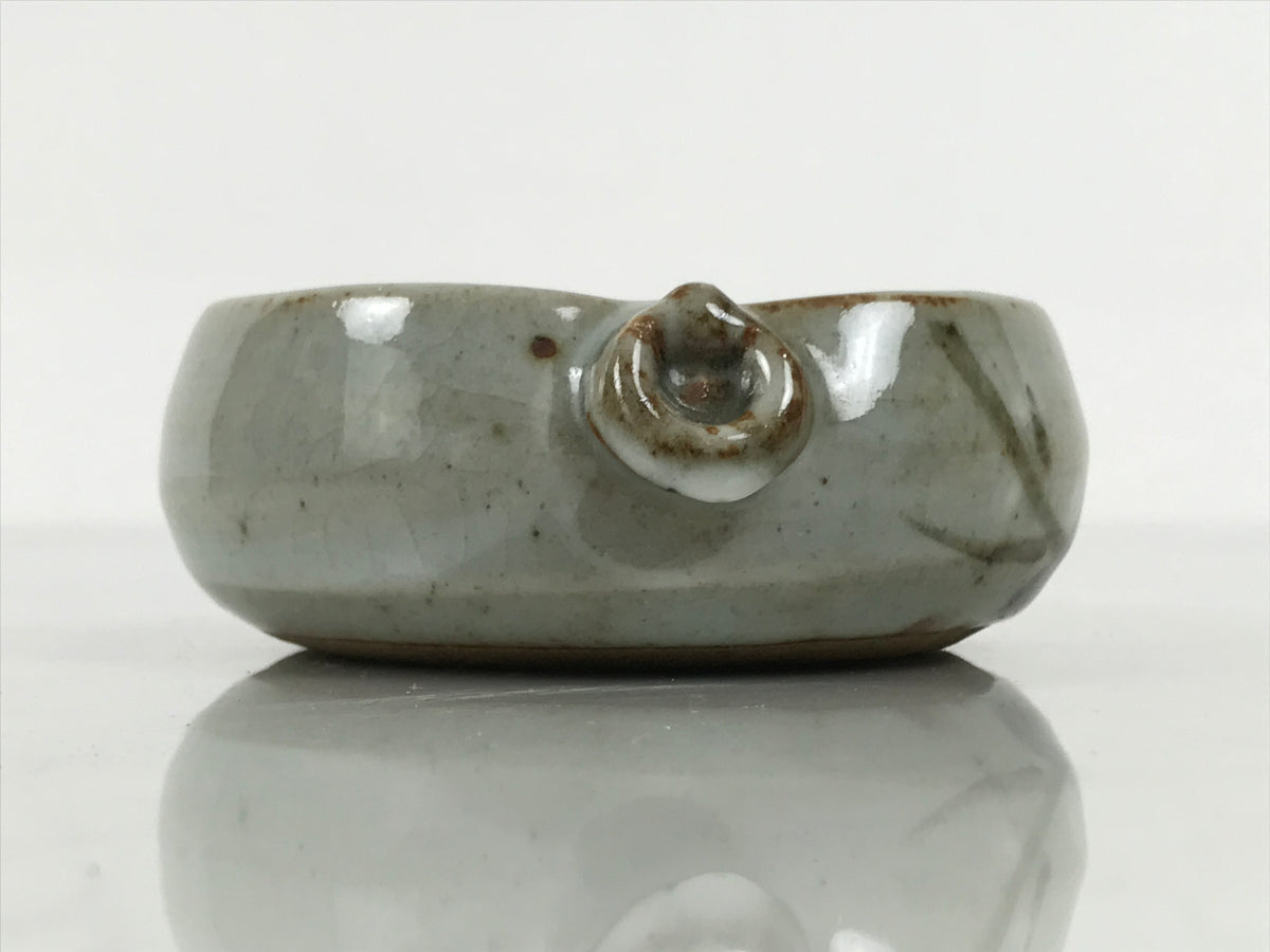 Japanese Ceramic Small Dish Vtg Kobachi Bowl Gray White Plum Blossoms Y592-KT - Bowl-chidorivintage.com