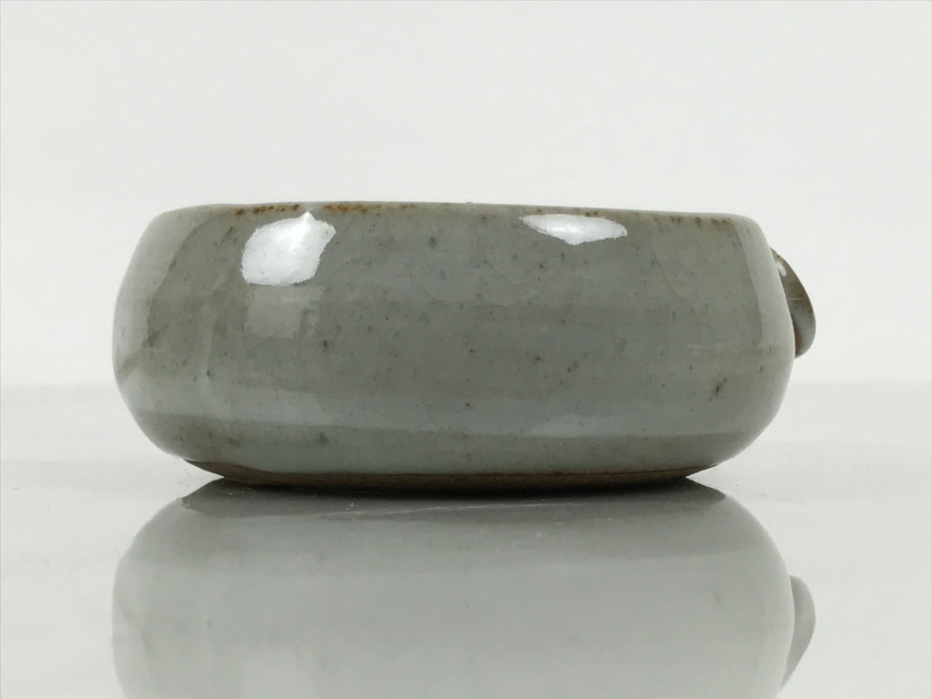 Japanese Ceramic Small Dish Vtg Kobachi Bowl Gray White Plum Blossoms Y592-KT - Bowl-chidorivintage.com