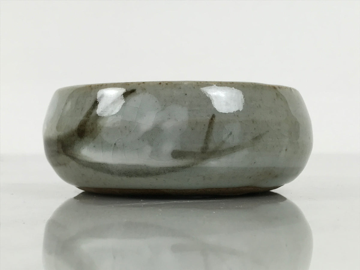 Japanese Ceramic Small Dish Vtg Kobachi Bowl Gray White Plum Blossoms Y592-KT - Bowl-chidorivintage.com