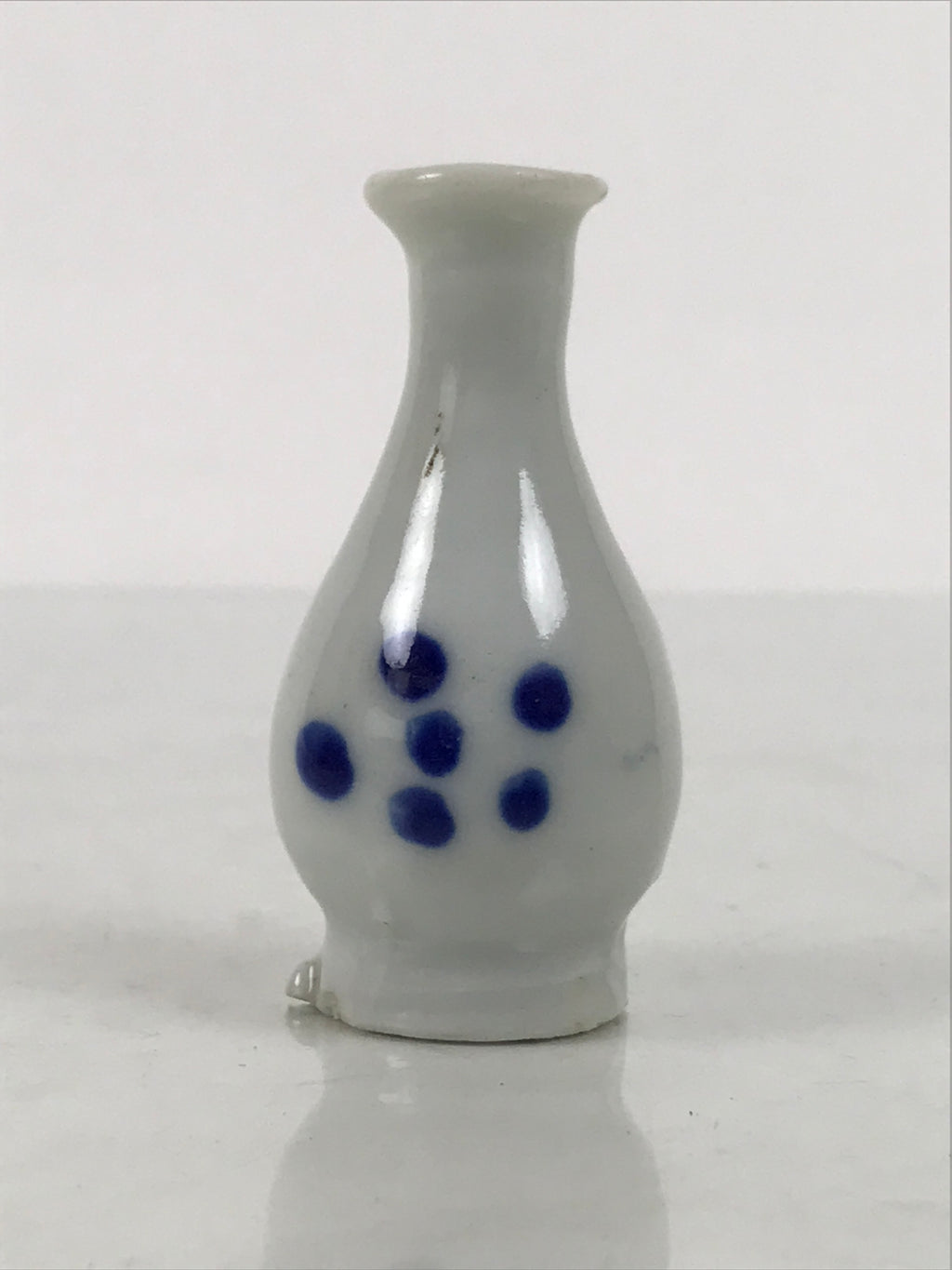 Japanese Porcelain Single Flower Vase Small Kabin Vtg Blue White Abstract MFV109-KT - Vase-chidorivintage.com