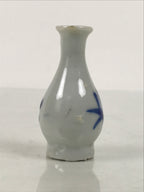 Japanese Porcelain Single Flower Vase Small Kabin Vtg Blue White Abstract MFV109-KT - Vase-chidorivintage.com