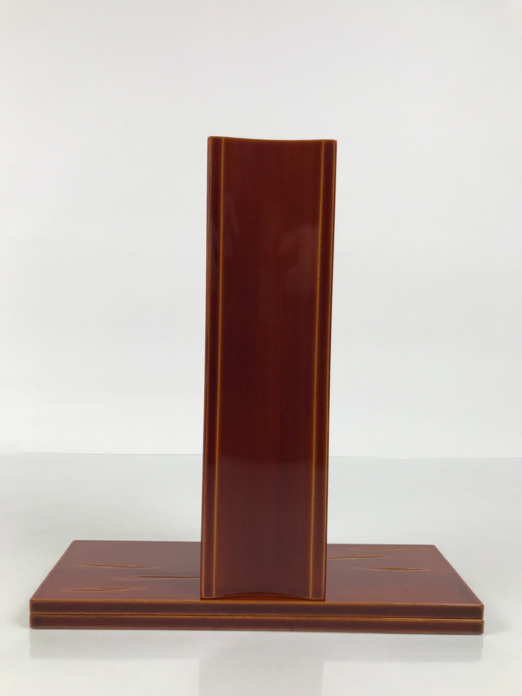 Japanese Lacquered Wood Flower Vase Vtg Kabin Ikebana Arrangement Shunkei L629-KT - Vase-chidorivintage.com