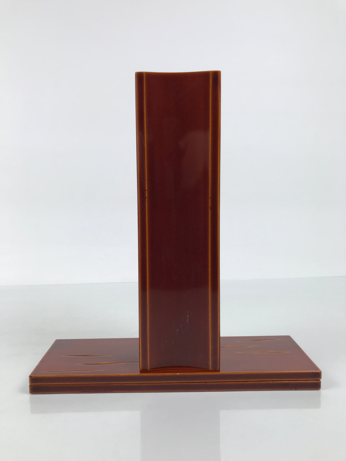 Japanese Lacquered Wood Flower Vase Vtg Kabin Ikebana Arrangement Shunkei L629-KT - Vase-chidorivintage.com