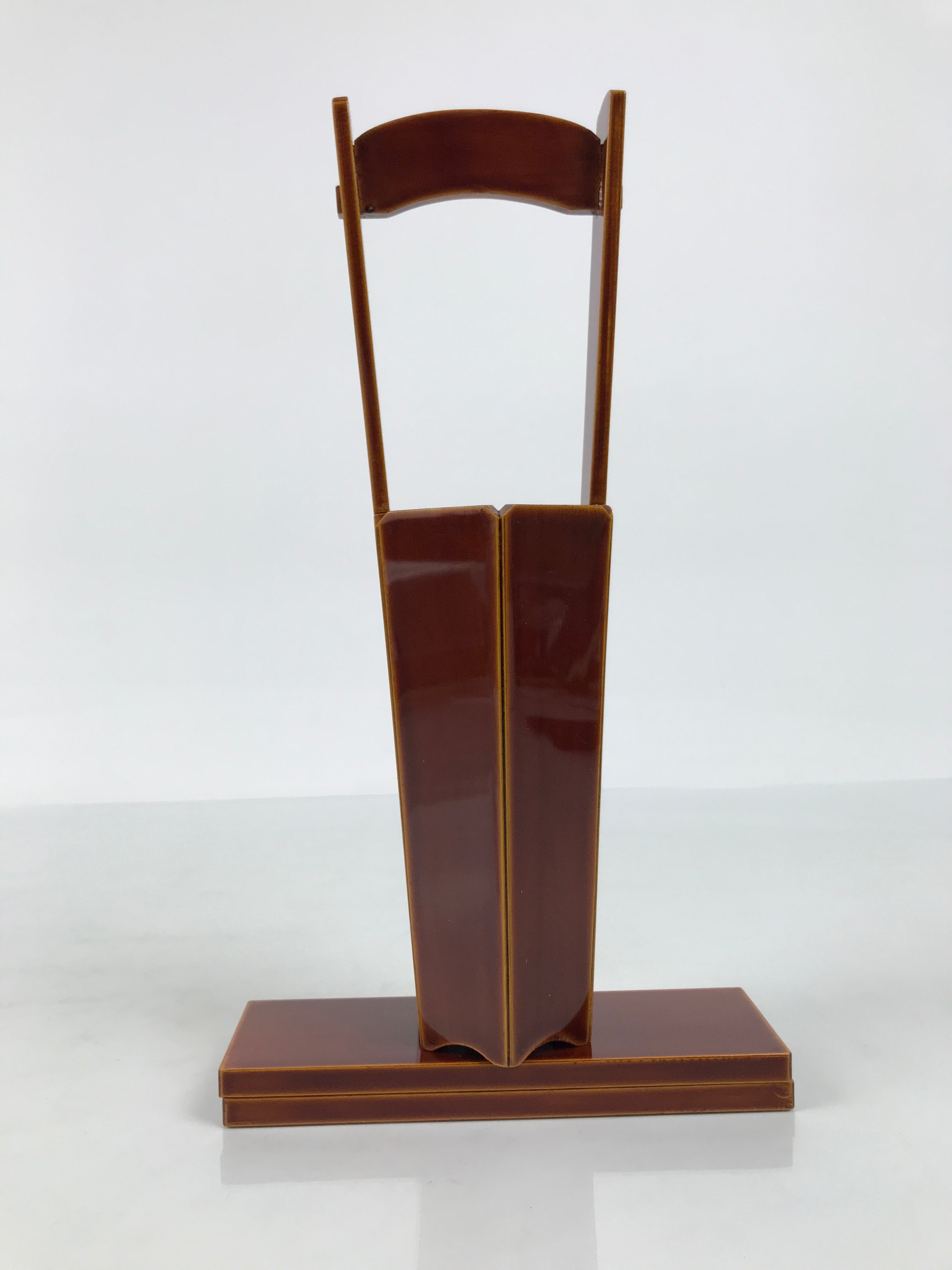 Japanese Lacquered Wood Flower Vase Vtg Kabin Ikebana Arrangement Shunkei L628-KT - Vase-chidorivintage.com
