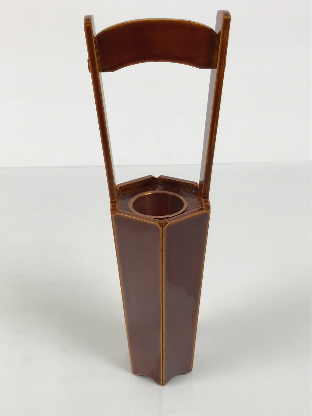 Japanese Lacquered Wood Flower Vase Vtg Kabin Ikebana Arrangement Shunkei L628-KT - Vase-chidorivintage.com