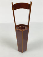 Japanese Lacquered Wood Flower Vase Vtg Kabin Ikebana Arrangement Shunkei L628-KT - Vase-chidorivintage.com