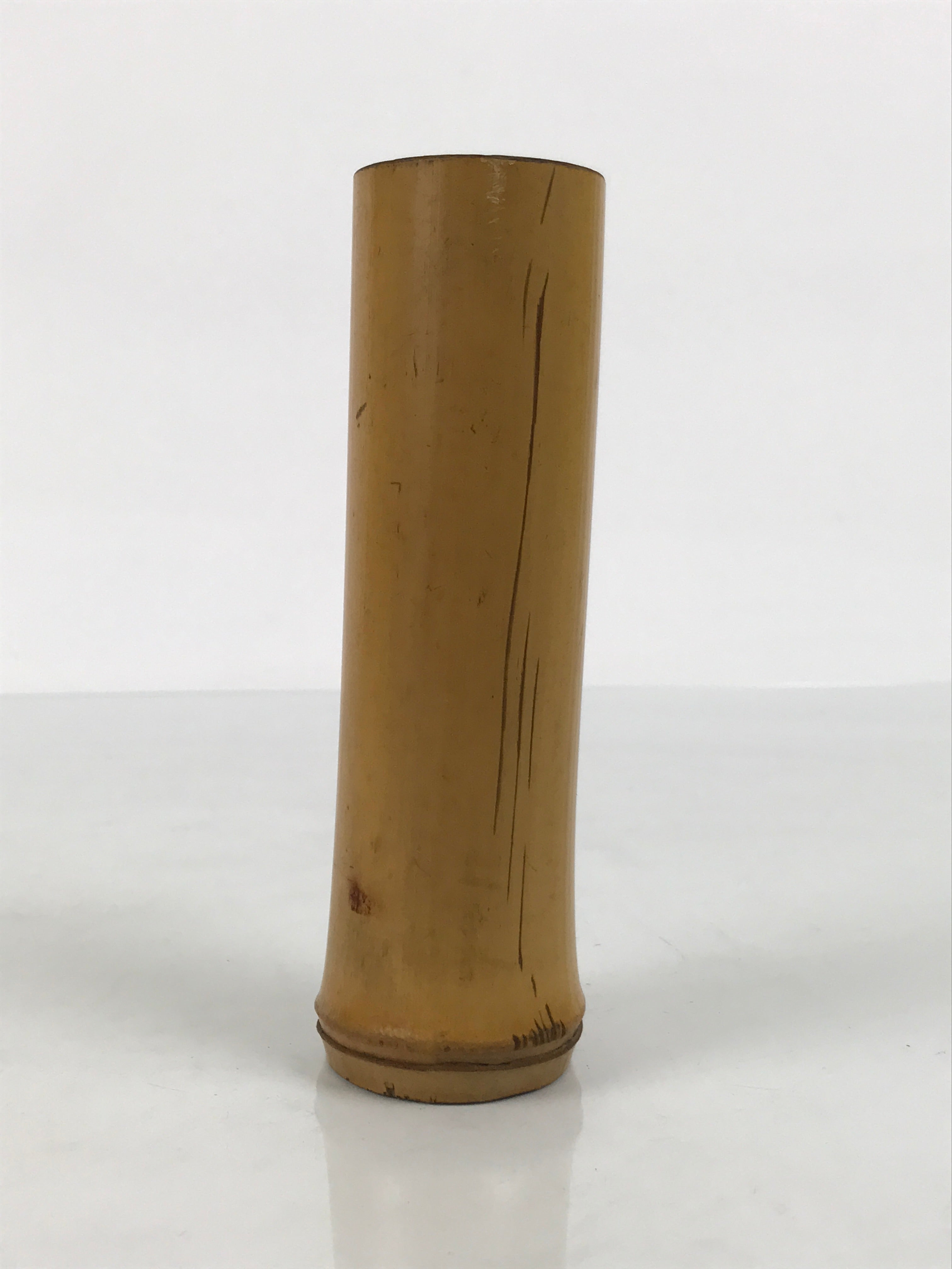 Japanese Bamboo Flower Vase Kabin Insert Vtg Ikebana Arrangement Brown MFV107-KT - Vase-chidorivintage.com