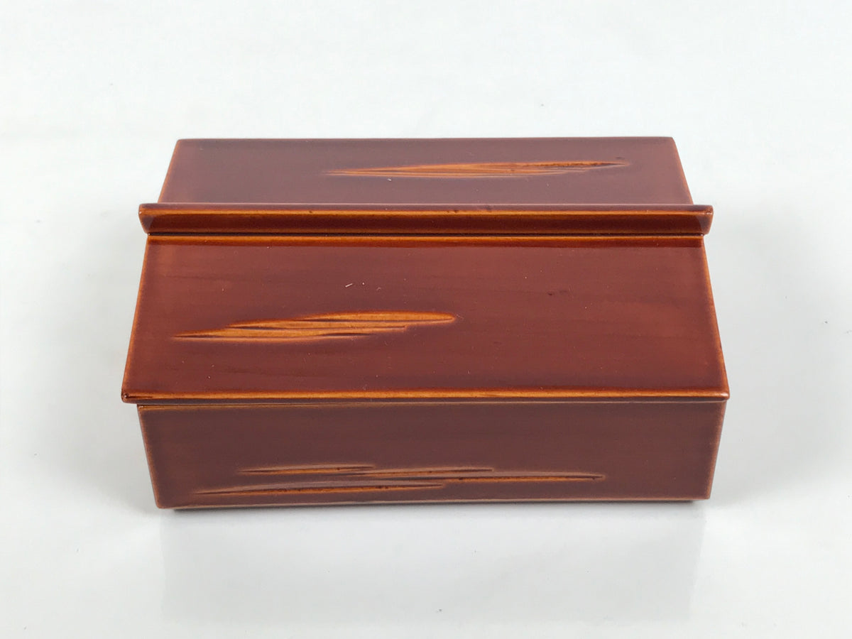 Japanese Lacquered Wooden Toothpick Case Box Yojiire Hida Shunkei Kashikiri L641-KT - Lacquerware-chidorivintage.com
