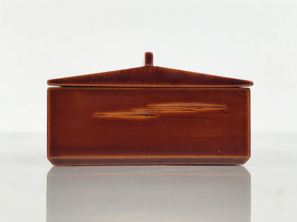 Japanese Lacquered Wooden Toothpick Case Box Yojiire Hida Shunkei Kashikiri L641-KT - Lacquerware-chidorivintage.com