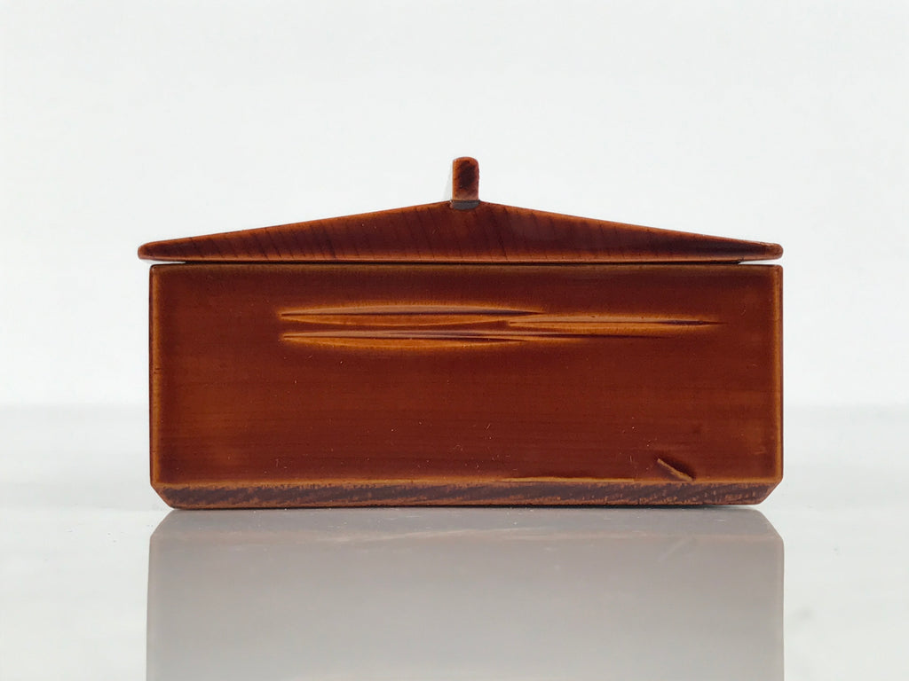 Japanese Lacquered Wooden Toothpick Case Box Yojiire Hida Shunkei Kashikiri L641-KT - Lacquerware-chidorivintage.com
