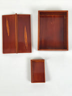 Japanese Lacquered Wooden Toothpick Case Box Yojiire Hida Shunkei Kashikiri L641-KT - Lacquerware-chidorivintage.com