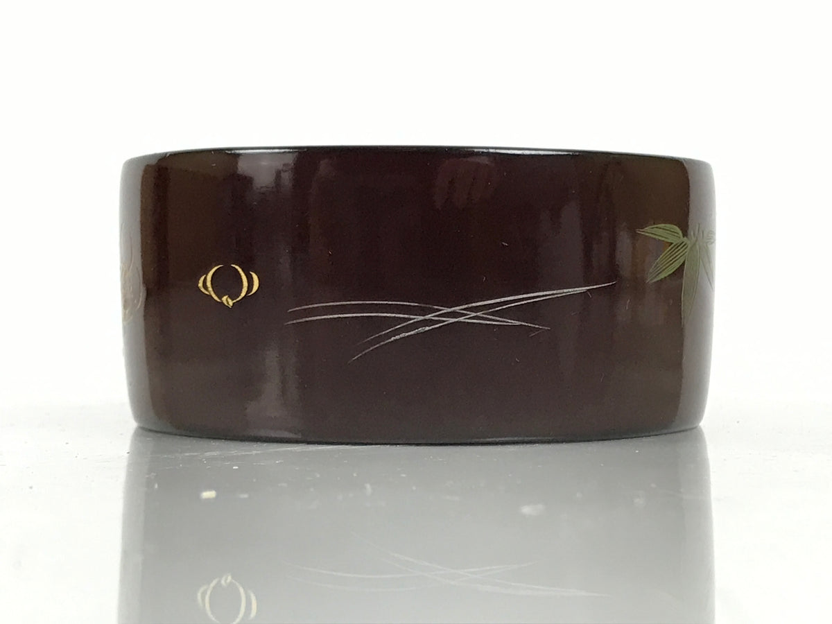 Japanese Lacquered Wooden Sake Bottle Holder Cup Tokkuri Hakama Shochikubai L630-KT - Lacquerware-chidorivintage.com