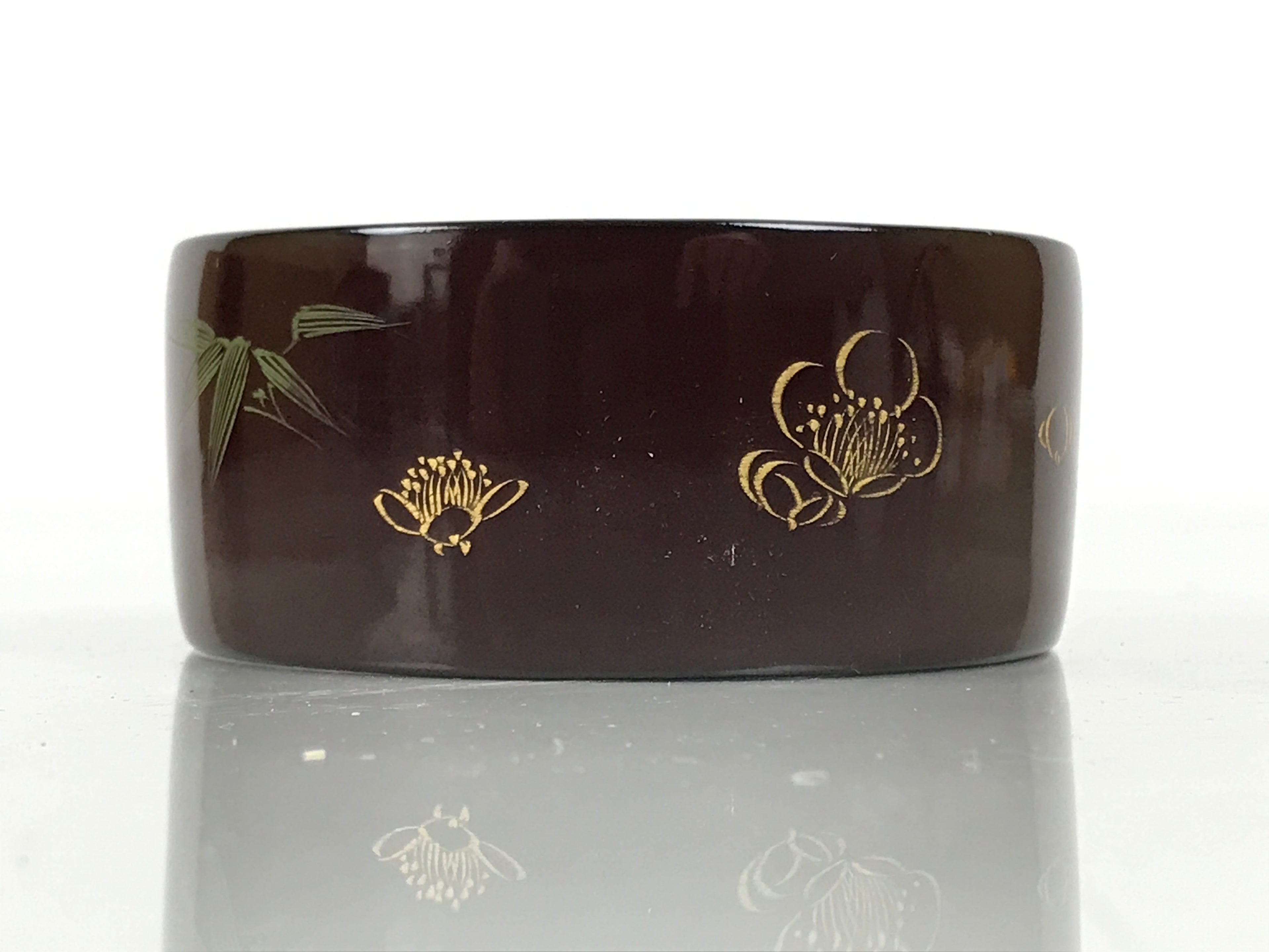 Japanese Lacquered Wooden Sake Bottle Holder Cup Tokkuri Hakama Shochikubai L630-KT - Lacquerware-chidorivintage.com