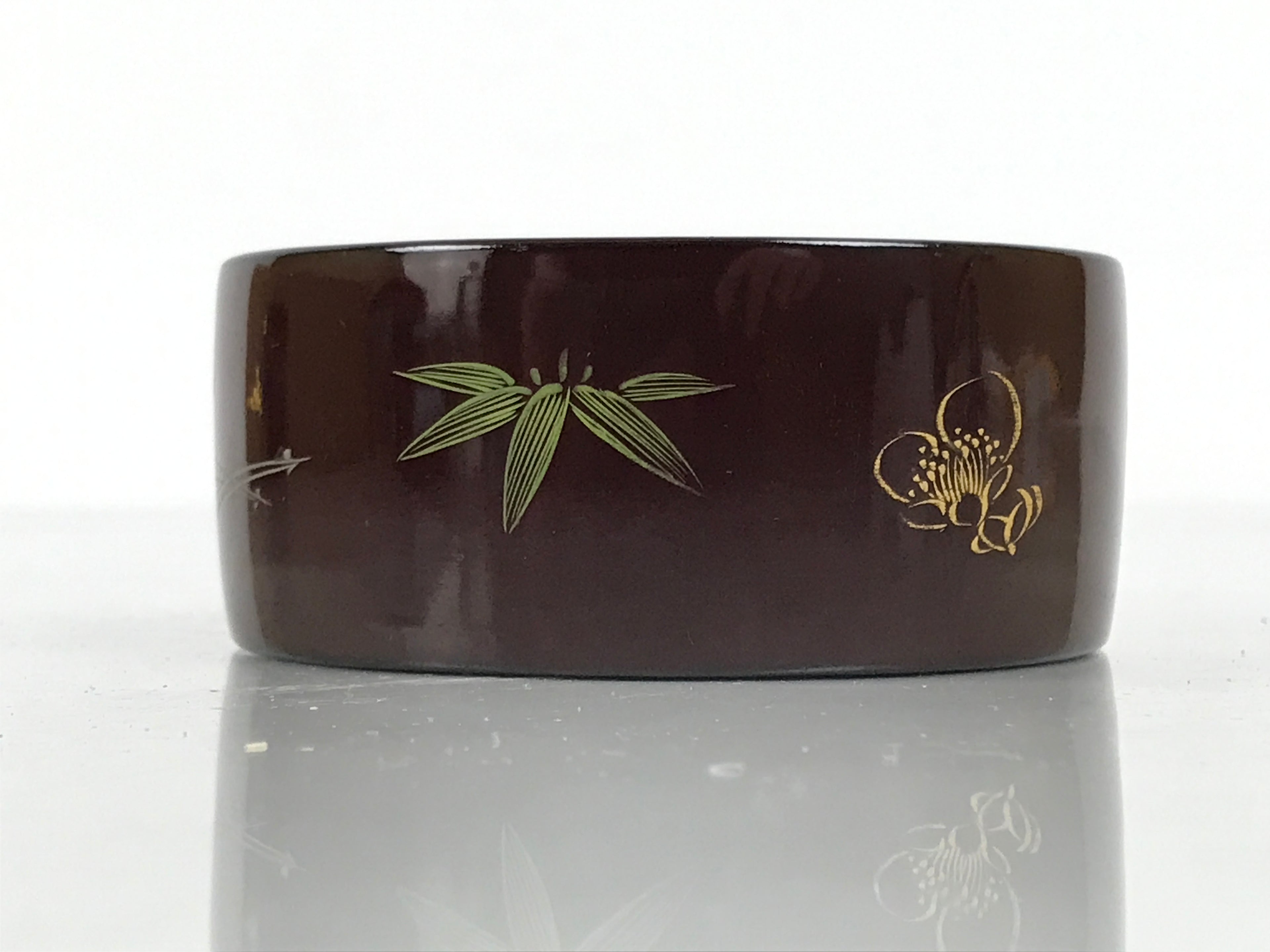 Japanese Lacquered Wooden Sake Bottle Holder Cup Tokkuri Hakama Shochikubai L631-KT - Lacquerware-chidorivintage.com