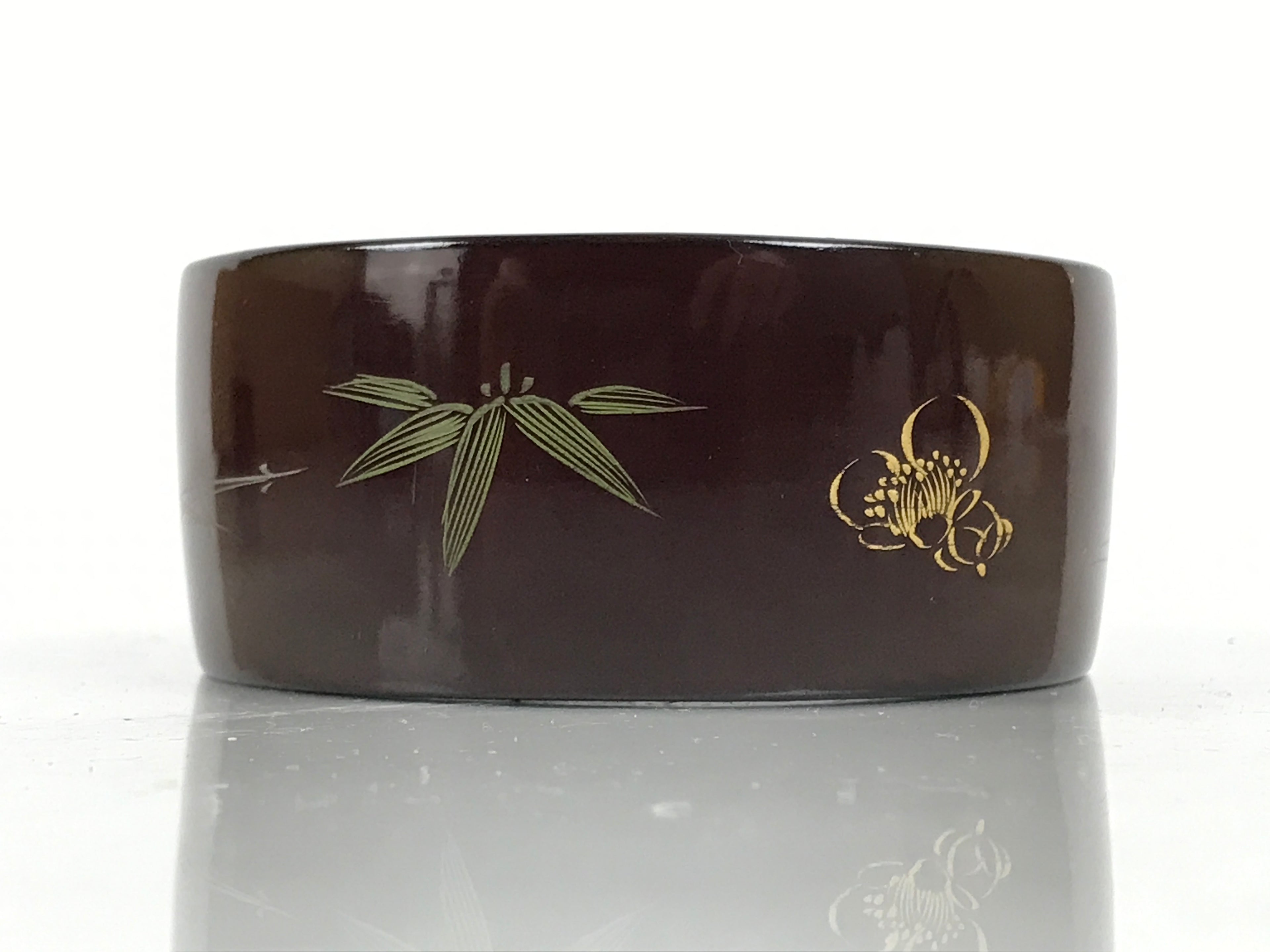 Japanese Lacquered Wooden Sake Bottle Holder Cup Tokkuri Hakama Shochikubai L632-KT - Lacquerware-chidorivintage.com