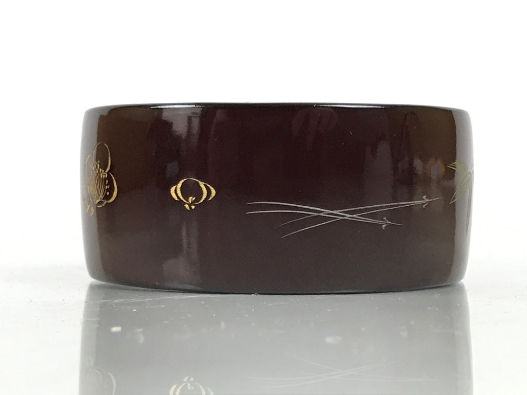 Japanese Lacquered Wooden Sake Bottle Holder Cup Tokkuri Hakama Shochikubai L632-KT - Lacquerware-chidorivintage.com
