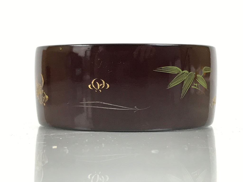 Japanese Lacquered Wooden Sake Bottle Holder Cup Tokkuri Hakama Shochikubai L632-KT - Lacquerware-chidorivintage.com
