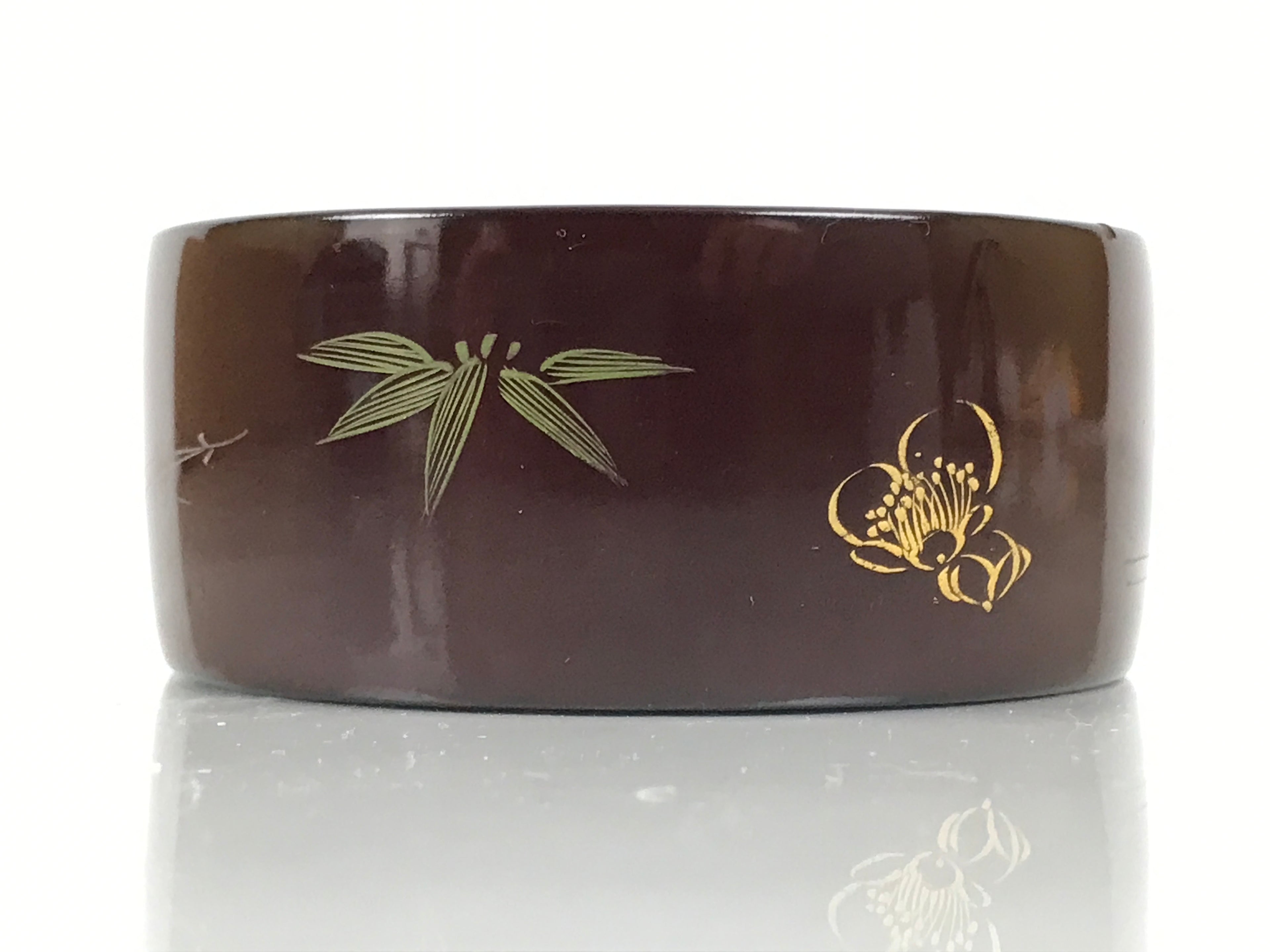 Japanese Lacquered Wooden Sake Bottle Holder Cup Tokkuri Hakama Shochikubai L633-KT - Lacquerware-chidorivintage.com